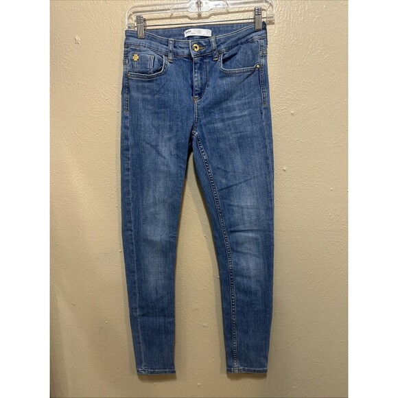 Zara '1975 Denim' Jeans, Women's Light Wash Blue, Casual Everyday Wear size 4 - Picture 5 of 8